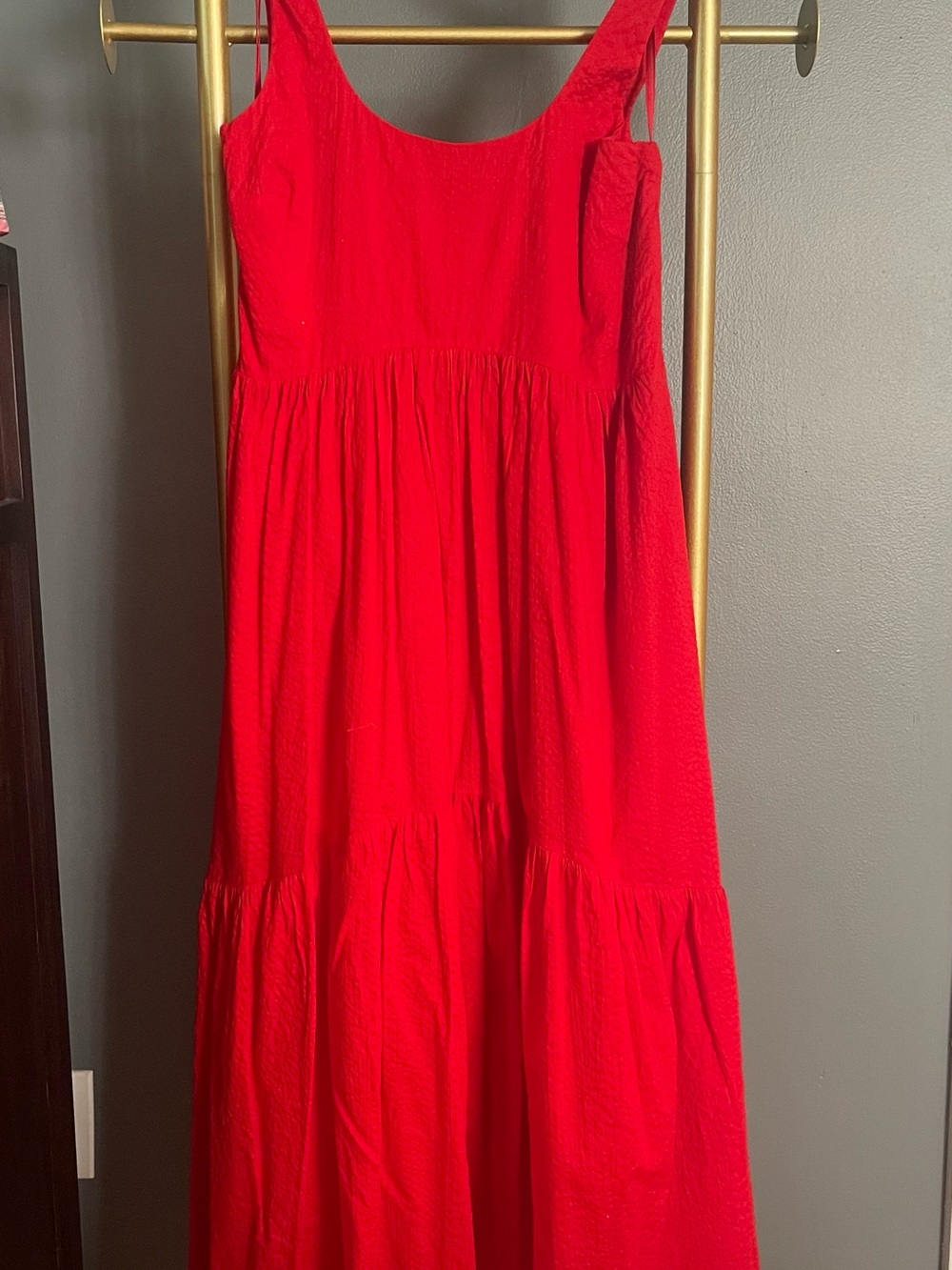 AYR The Magic Hour Red Tiered Maxi Sundress